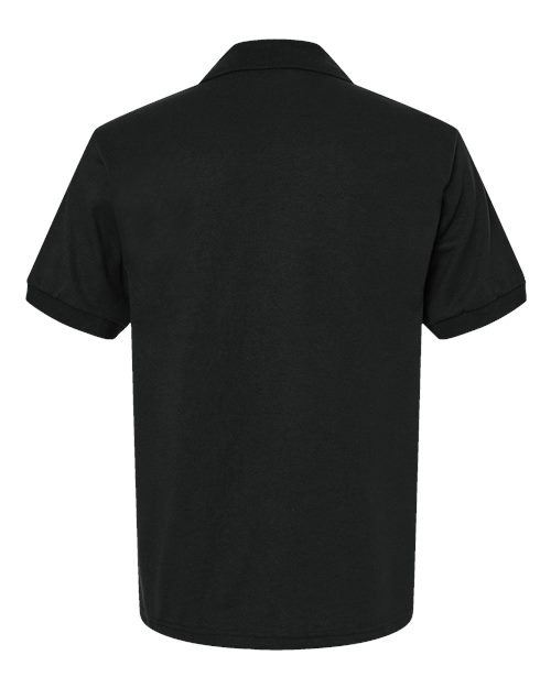 Gildan G880 Adult 50/50 Jersey Polo #color_BLACK