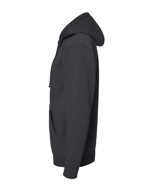 Independent Trading Co. IND4000Z Heavyweight Full-Zip Hooded Sweatshirt #color_Charcoal Heather