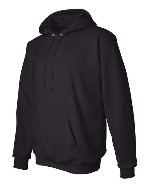 Hanes F170 Adult Ultimate Cotton 90/10 Pullover Hooded Sweatshirt #color_BLACK