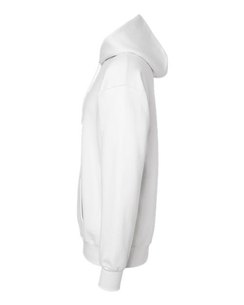 Hanes F170 Adult Ultimate Cotton 90/10 Pullover Hooded Sweatshirt #color_WHITE