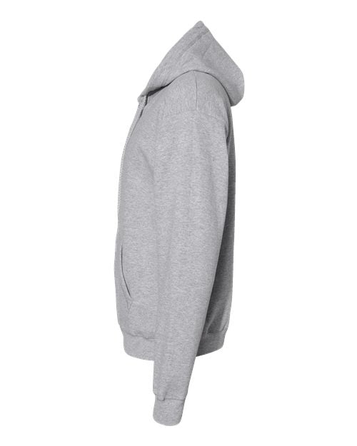 Hanes P180 Adult EcoSmart 50/50 Full-Zip Hooded Sweatshirt #color_LIGHT STEEL