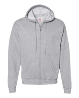 Hanes P180 Adult EcoSmart 50/50 Full-Zip Hooded Sweatshirt #color_LIGHT STEEL