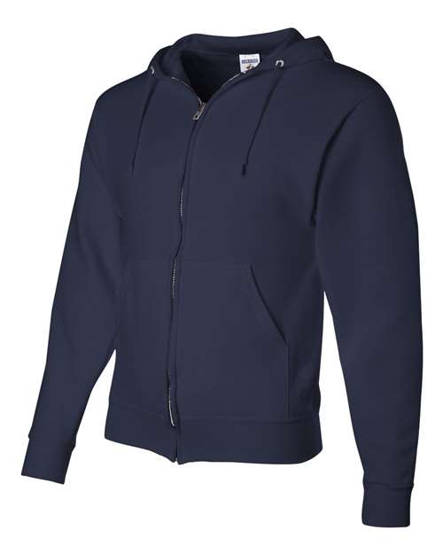 Jerzees 993 Adult NuBlend Fleece Full-Zip Hooded Sweatshirt #color_J NAVY