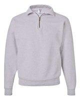 Jerzees 4528 Adult Super Sweats NuBlend Fleece Quarter-Zip Pullover #color_ASH