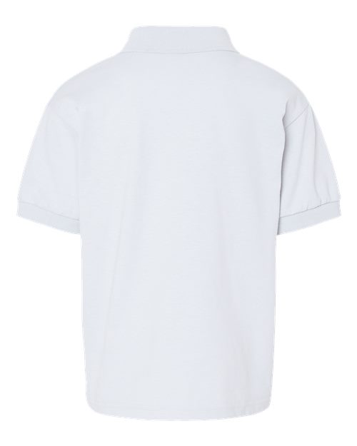 Gildan G880B Youth 50/50 Jersey Polo #color_WHITE