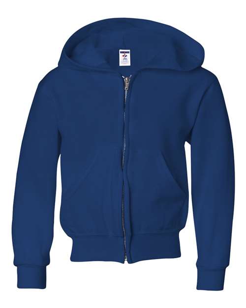 Jerzees 993B Youth NuBlend Fleece Full-Zip Hooded Sweatshirt #color_ROYAL