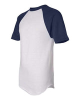 Augusta Sportswear 423 Adult Short-Sleeve Baseball Jersey #color_WHITE/ NAVY