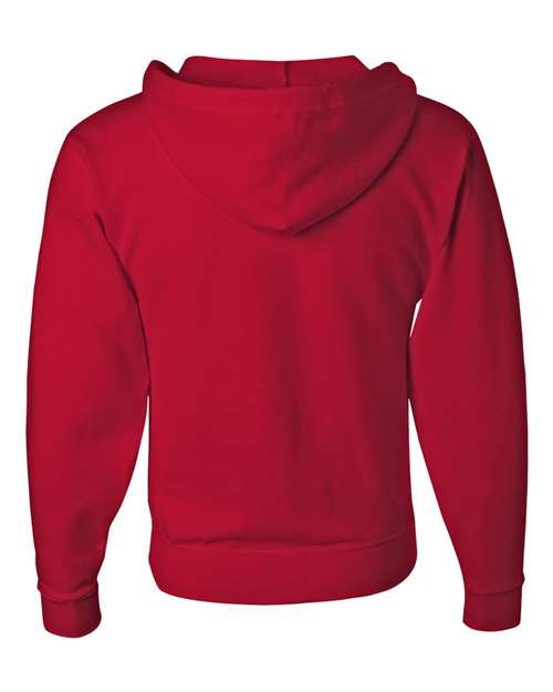Jerzees 993 Adult NuBlend Fleece Full-Zip Hooded Sweatshirt #color_TRUE RED