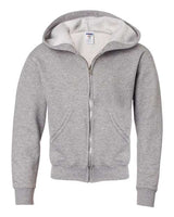 Jerzees 993B Youth NuBlend Fleece Full-Zip Hooded Sweatshirt #color_OXFORD