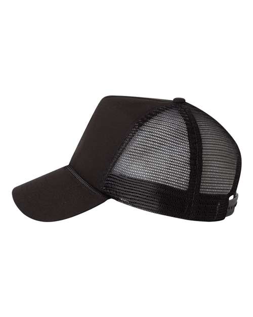 Valucap 8804H Five-Panel Trucker Cap #color_Black