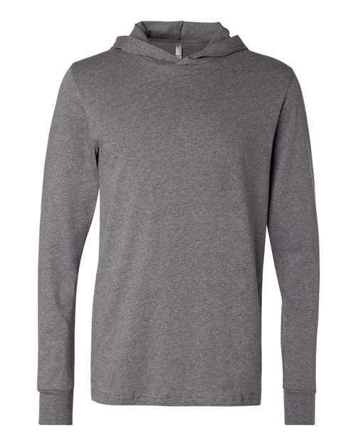 Bella + Canvas 3512 Unisex Jersey Long-Sleeve Hoodie #color_DEEP HEATHER