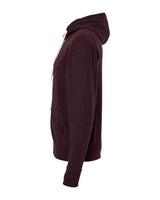 Independent Trading Co. PRM90HTZ Heathered French Terry Full-Zip Hooded Sweatshirt #color_Burgundy Heather