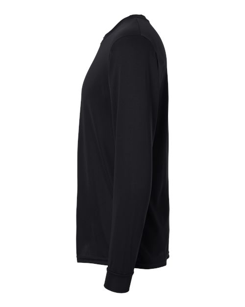 Augusta Sportswear 788 Adult Wicking Long-Sleeve T-Shirt #color_BLACK