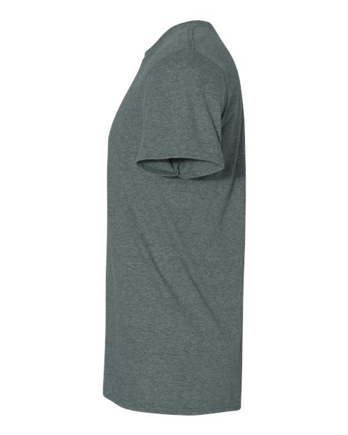 Gildan G640 Adult Softstyle 4.5 oz T-Shirt #color_DARK HEATHER