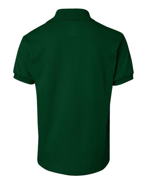 Hanes 054Y Youth 50/50 EcoSmart Jersey Knit Polo #color_DEEP FOREST