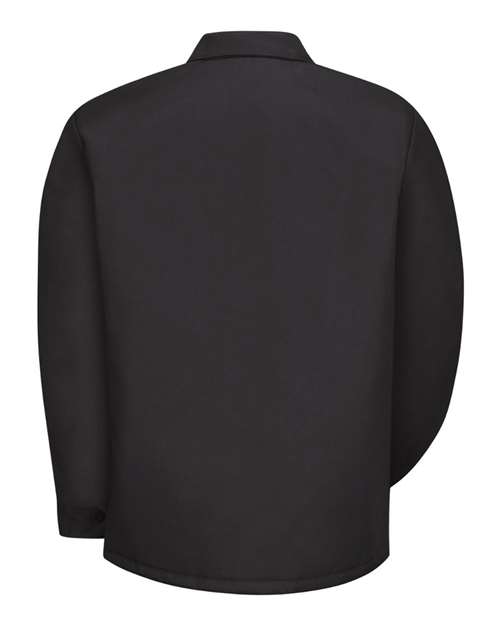 Red Kap JT50 Perma-Lined Panel Jacket #color_Black