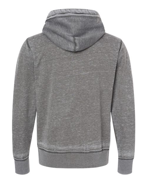 J America JA8916 Adult Vintage Zen Full-Zip Fleece Hooded Sweatshirt #color_CEMENT