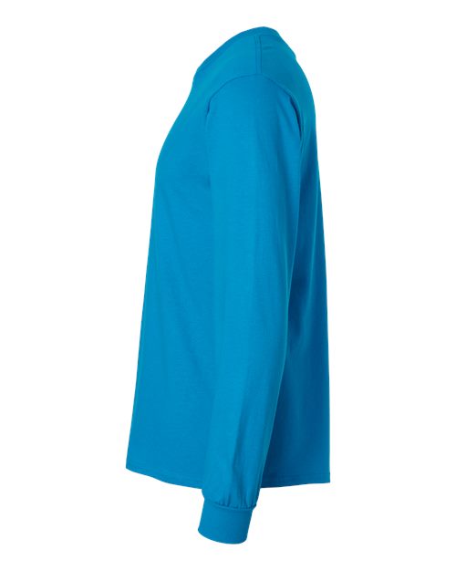 Gildan G240 Adult Ultra Cotton  Long-Sleeve T-Shirt #color_SAPPHIRE