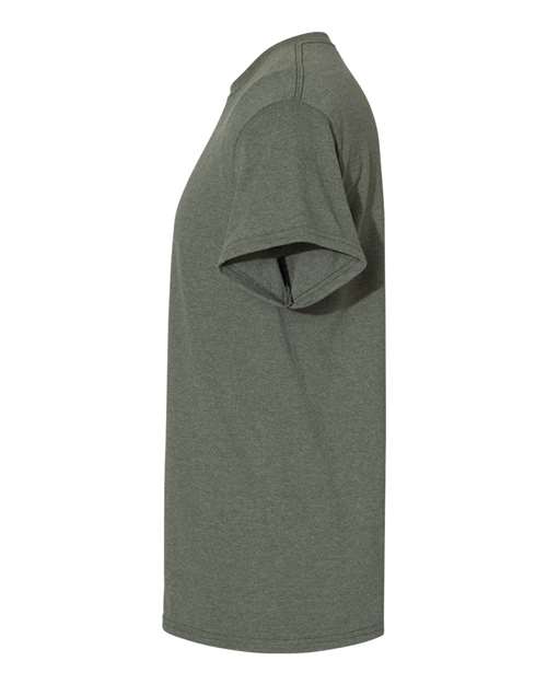 Gildan G500 Adult Heavy Cotton 5.3 oz. T-Shirt #color_HTHR MILITRY GRN