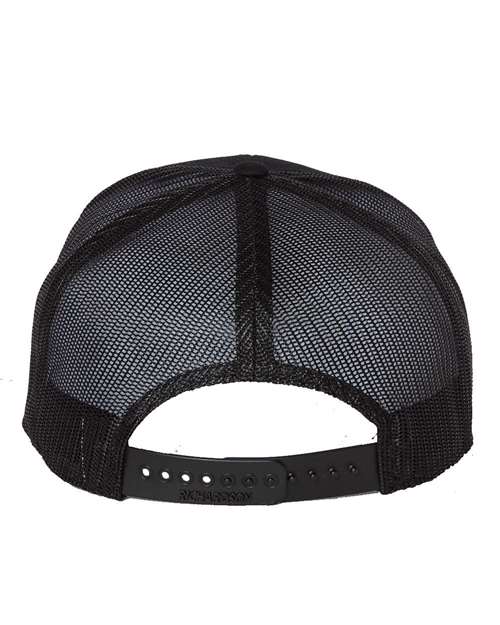Richardson 168 Seven-Panel Trucker Cap #color_Black