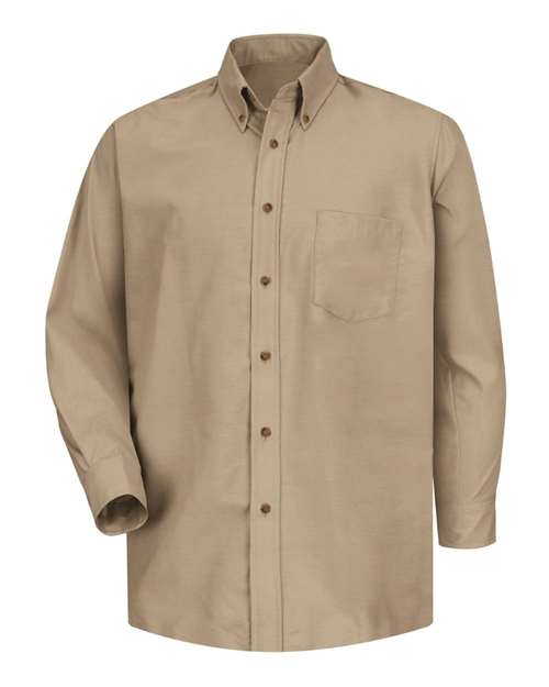 Red Kap SP90 Poplin Dress Shirt #color_Khaki