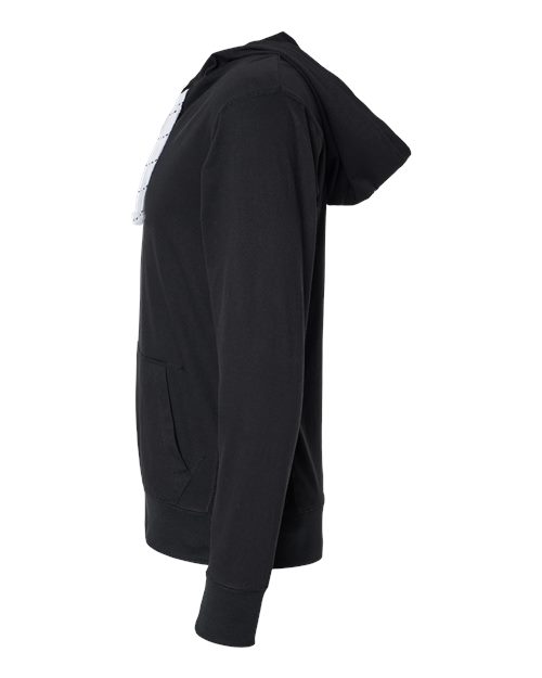 J America JA8231 Adult Sport Lace Jersey Hood #color_BLACK
