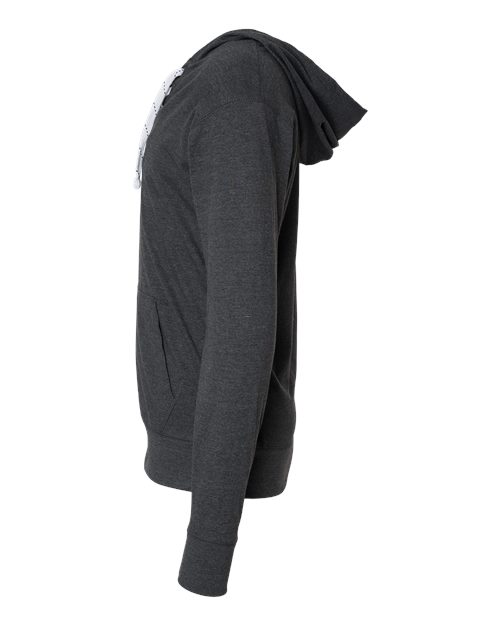 J America JA8231 Adult Sport Lace Jersey Hood #color_CHARCOAL HTR