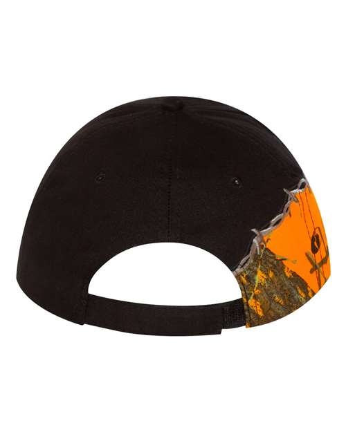 Kati LC4BW Licensed Camo with Barbed Wire Embroidery Cap #color_Black/ Blaze AP