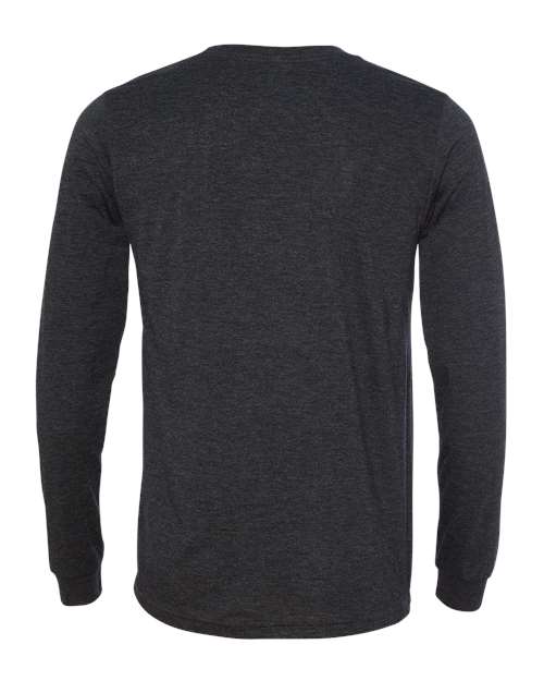 Bella + Canvas 3501 Unisex Jersey Long-Sleeve T-Shirt #color_CHRCL BLCK TRBLN