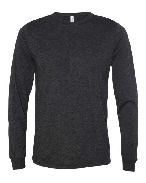 Bella + Canvas 3501 Unisex Jersey Long-Sleeve T-Shirt #color_CHRCL BLCK TRBLN