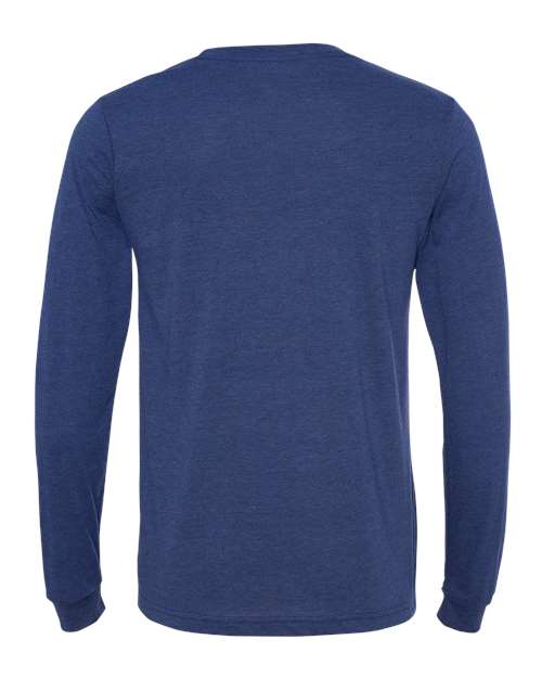 Bella + Canvas 3501 Unisex Jersey Long-Sleeve T-Shirt #color_NAVY TRIBLEND