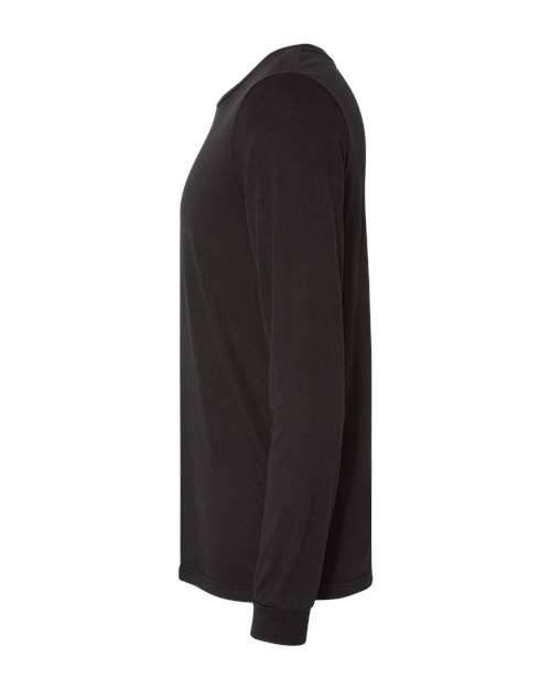 Bella + Canvas 3501 Unisex Jersey Long-Sleeve T-Shirt #color_SOLID BLK TRIBLN