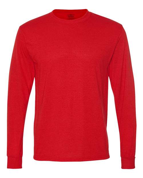 Jerzees 21ML Adult DRI-POWER SPORT Long-Sleeve T-Shirt #color_TRUE RED