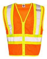 Kishigo 1055-1056 Ultra-Cool Contrasting Mesh Vest #color_Orange