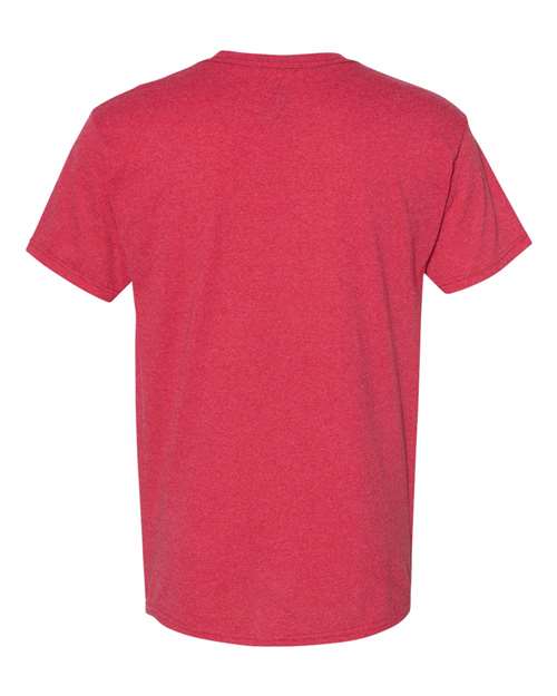 Hanes 5170 Unisex 50/50 T-Shirt #color_HEATHER RED