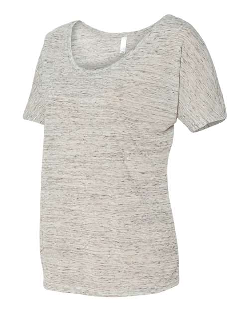 Bella + Canvas 8816 Ladies' Slouchy Scoop-Neck T-Shirt #color_WHITE MARBLE