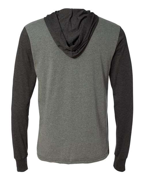 Bella + Canvas 3512 Unisex Jersey Long-Sleeve Hoodie #color_DP HT/ DK GRY HT