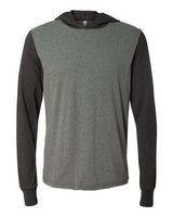 Bella + Canvas 3512 Unisex Jersey Long-Sleeve Hoodie #color_DP HT/ DK GRY HT