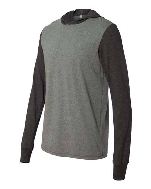 Bella + Canvas 3512 Unisex Jersey Long-Sleeve Hoodie #color_DP HT/ DK GRY HT