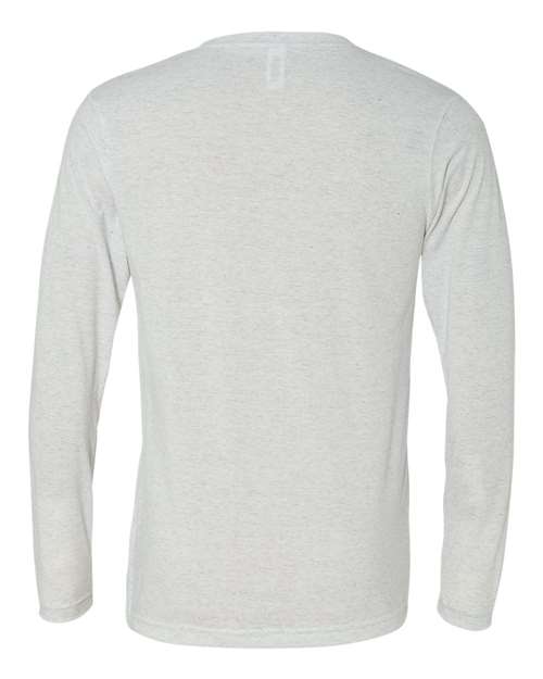 Bella + Canvas 3425 Unisex Jersey Long-Sleeve V-Neck T-Shirt #color_WHT FLECK TRIBLD