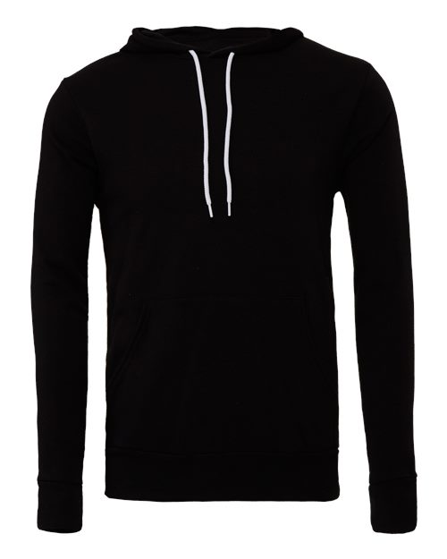 Bella + Canvas 3719 Unisex Sponge Fleece Pullover Hooded Sweatshirt #color_BLACK