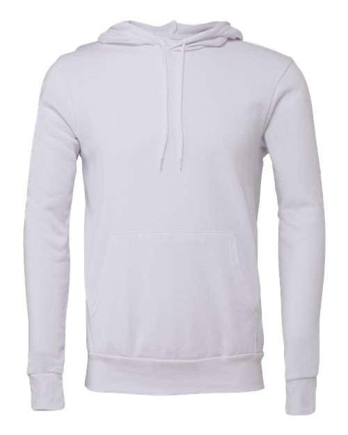 Bella + Canvas 3719 Unisex Sponge Fleece Pullover Hooded Sweatshirt #color_WHITE