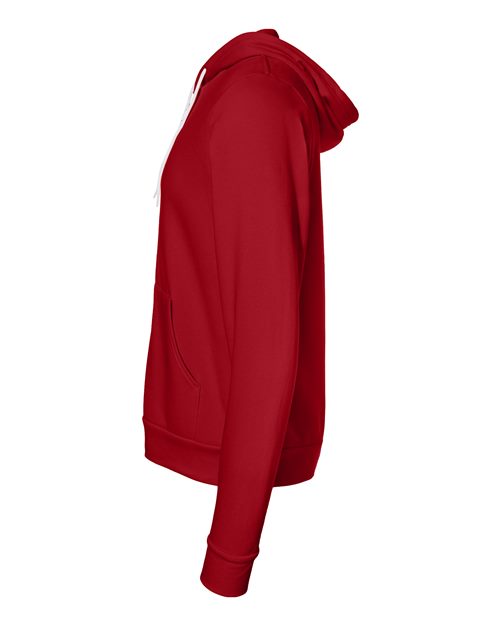 Bella + Canvas 3739 Unisex Poly-Cotton Fleece Full-Zip Hooded Sweatshirt #color_RED