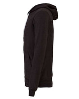 Bella + Canvas 3739 Unisex Poly-Cotton Fleece Full-Zip Hooded Sweatshirt #color_DK GREY HEATHER