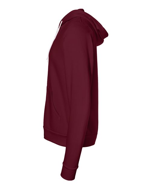 Bella + Canvas 3739 Unisex Poly-Cotton Fleece Full-Zip Hooded Sweatshirt #color_MAROON