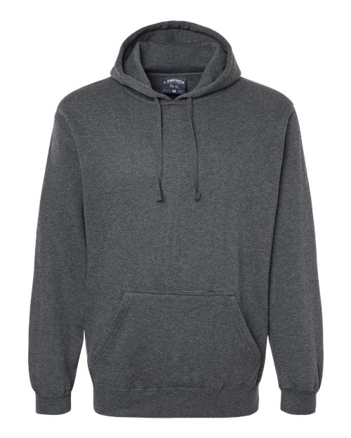 J America JA8815 Adult Tailgate Fleece Pullover Hooded Sweatshirt #color_CHARCOAL HEATHER