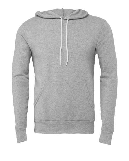Bella + Canvas 3719 Unisex Sponge Fleece Pullover Hooded Sweatshirt #color_ATHLETIC HEATHER
