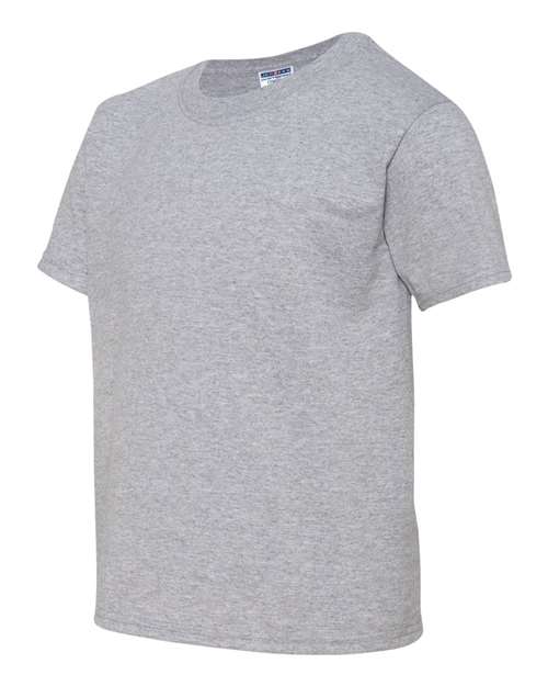 Jerzees 29B Youth DRI-POWER ACTIVE T-Shirt #color_ATHLETIC HEATHER