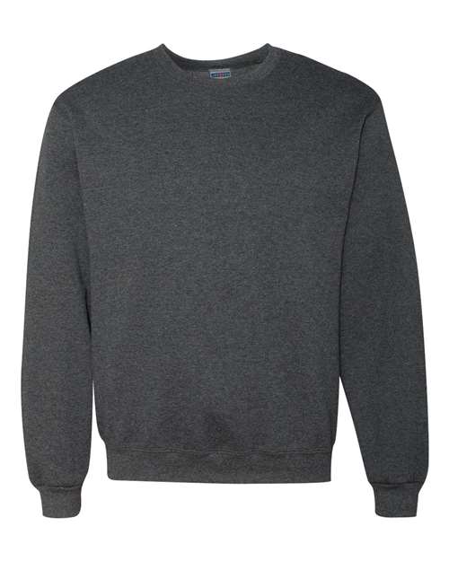 Jerzees 4662 Adult Super Sweats NuBlend Fleece Crew #color_BLACK HEATHER
