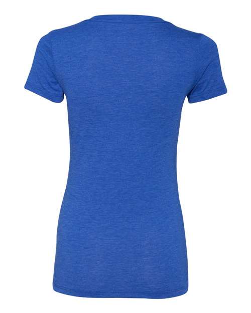 Bella + Canvas 8435 Ladies' Triblend Short-Sleeve Deep V-Neck T-Shirt #color_TRUE ROYAL TRBLN